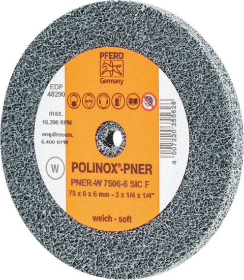 PFERD POLINOX RING WHEEL UNITIZED DISC PNER-W 7506-6 C FINE